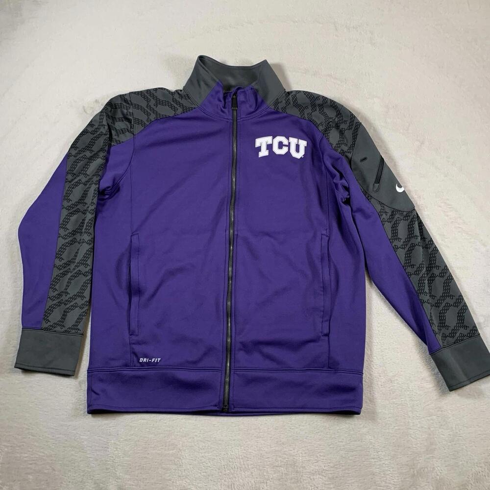 TCU Horned‎ Frogs Nike Jacket Medium Purple Team Issued #39 Nike Strike Jacket